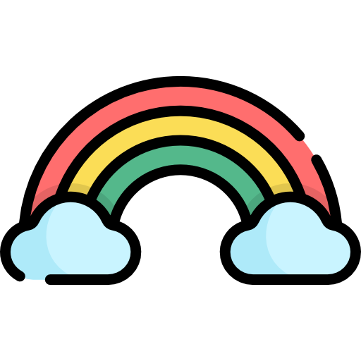 Rainbow Kawaii Lineal color icon