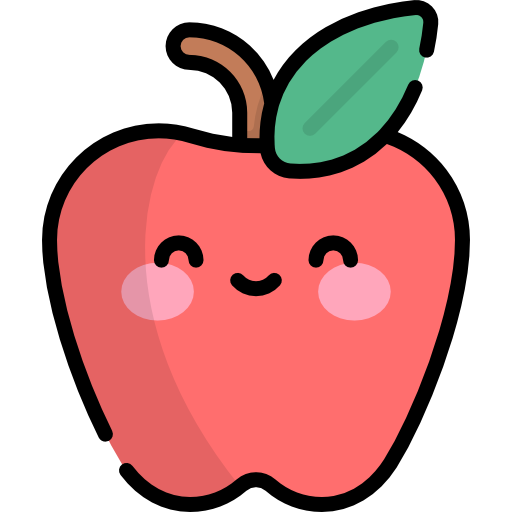 사과 Kawaii Lineal color icon