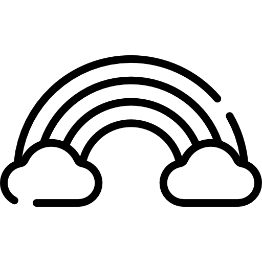 regenbogen Kawaii Lineal icon