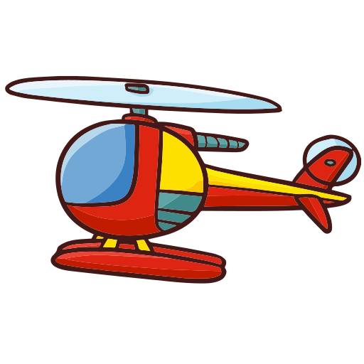 helicóptero Generic Hand Drawn Color icono