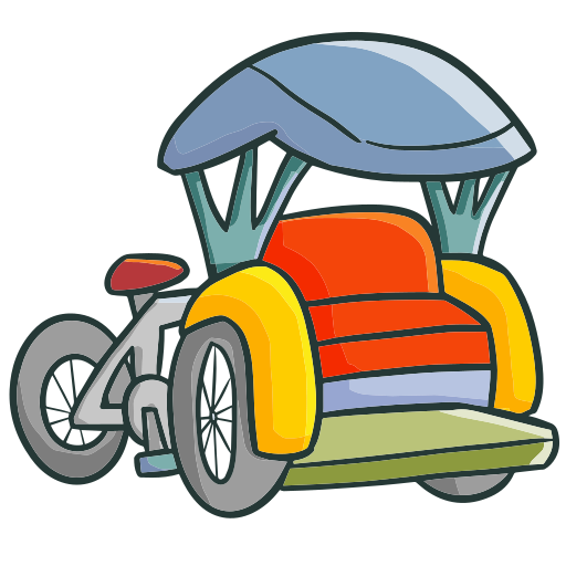 Pedicab Generic Hand Drawn Color icon