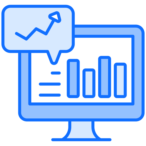 Online analytical Generic Blue icon