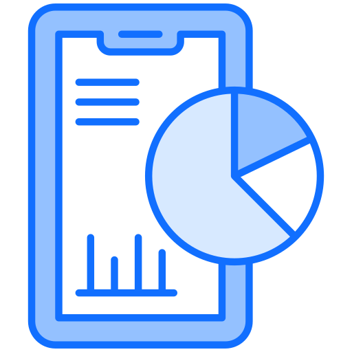 Mobile analytics Generic Blue icon