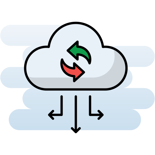 sincronización en la nube Generic Rounded Shapes icono
