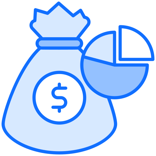 Cash bag Generic Blue icon