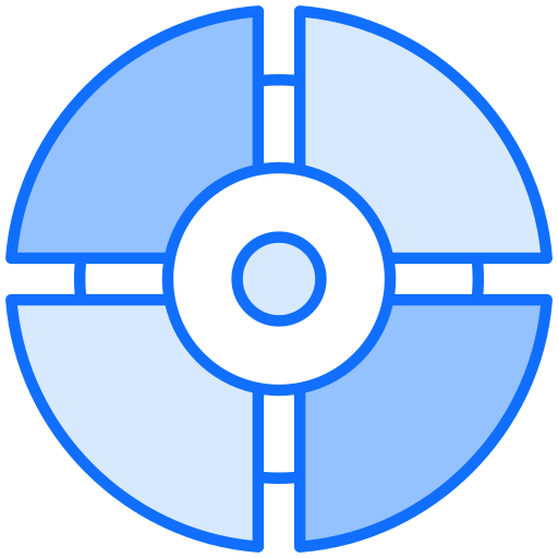 円グラフ Generic Blue icon