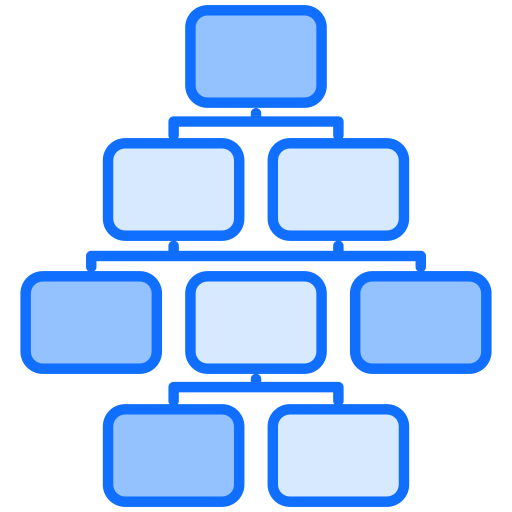 Flow chart Generic Blue icon