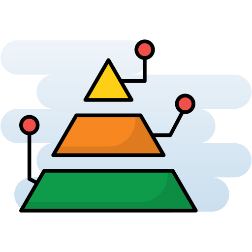 pyramidendiagramm Generic Rounded Shapes icon