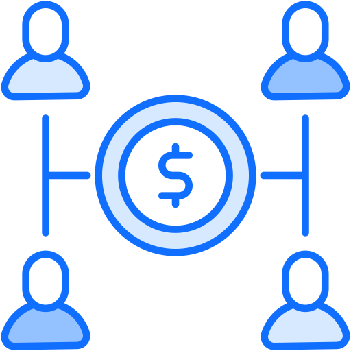 crowdfunding Generic Blue icon