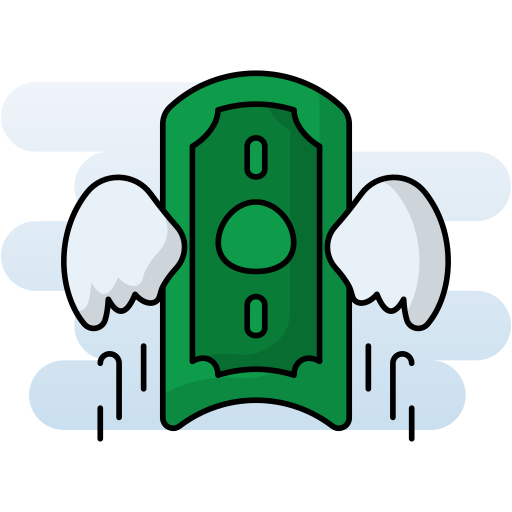 Flying money Generic Rounded Shapes icon