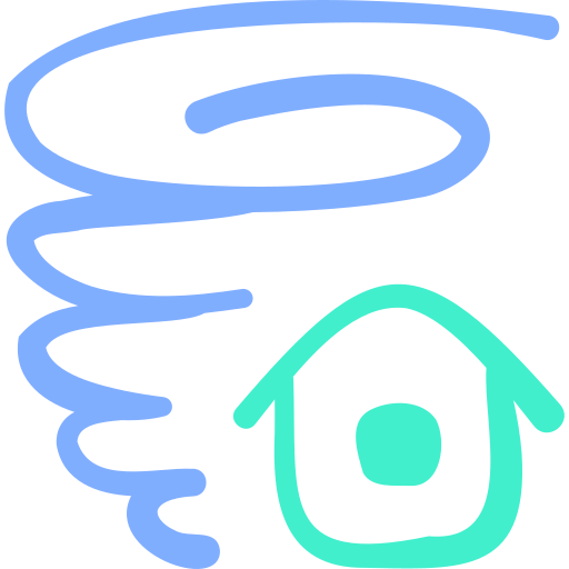 huracán Basic Hand Drawn Color icono