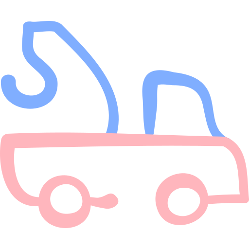 camión de remolque Basic Hand Drawn Color icono