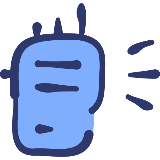 Walkie talkie Basic Hand Drawn Lineal Color icon
