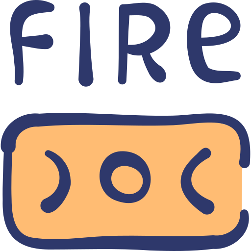 alarme incendie Basic Hand Drawn Lineal Color Icône