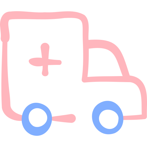 ambulancia Basic Hand Drawn Color icono