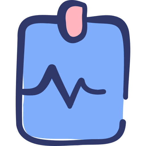 kardiogram Basic Hand Drawn Lineal Color ikona