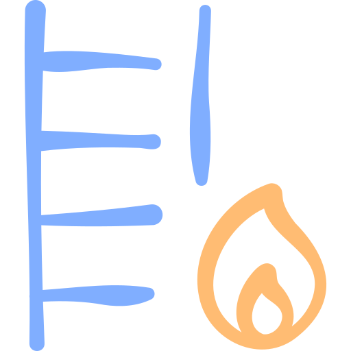 fuego Basic Hand Drawn Color icono