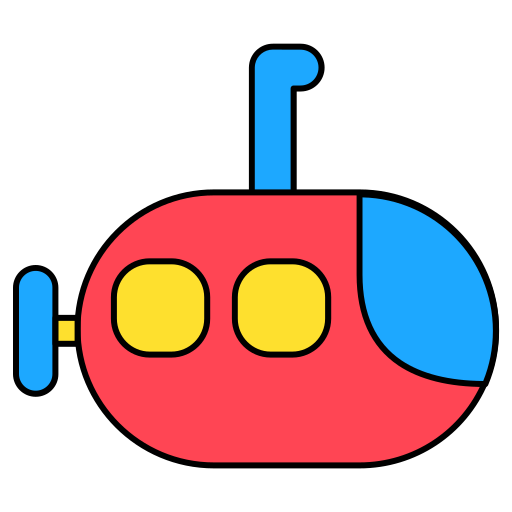 Łódź podwodna Generic Outline Color ikona
