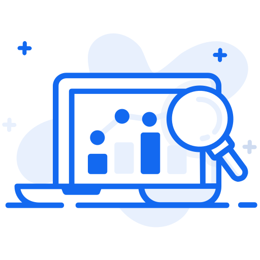 웹 분석 Generic Blue icon