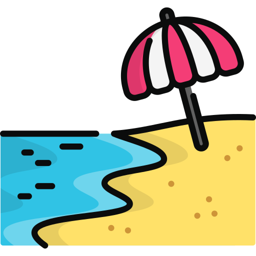 Beach Generic Outline Color icon