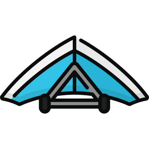Hang glider Generic Outline Color icon