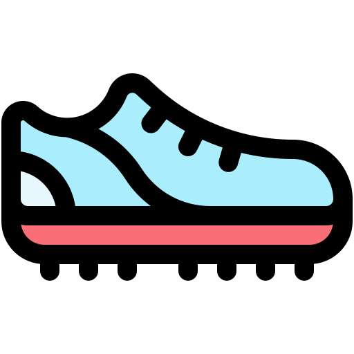 zapato de fútbol Generic Outline Color icono