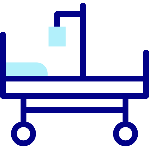 cama de hospital Detailed Mixed Lineal color icono