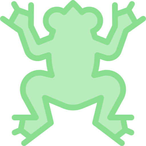 蛙 Detailed color Lineal color icon