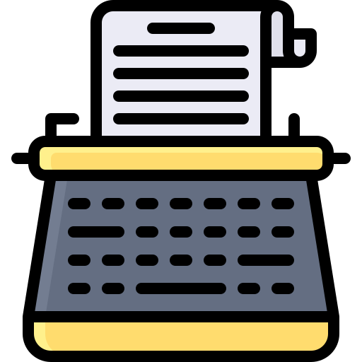 タイプライター Generic Outline Color icon