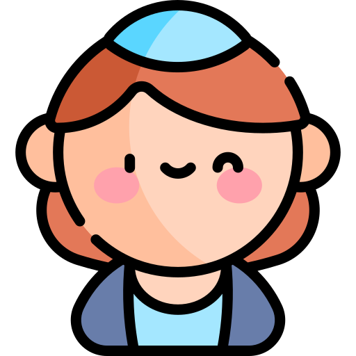 Jewish Kawaii Lineal color icon