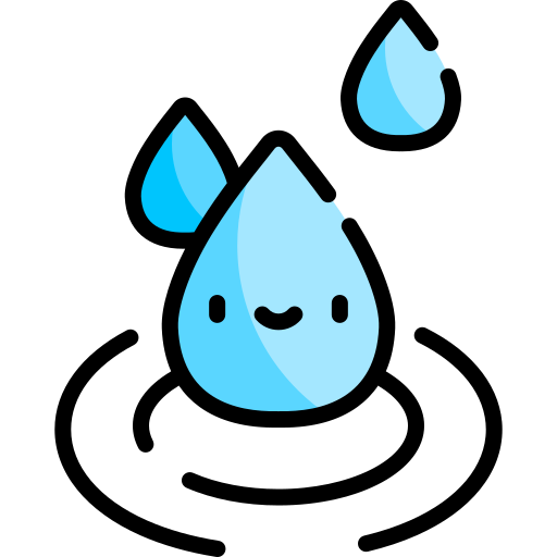 acqua Kawaii Lineal color icona