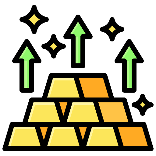 lingotes de oro Generic Outline Color icono