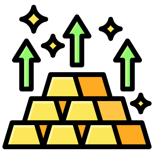 lingots d'or Generic Outline Color Icône