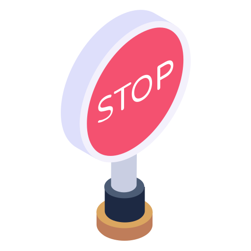 Stop Generic Isometric icon