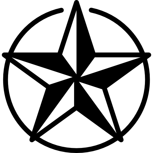 ster in een cirkel  icoon