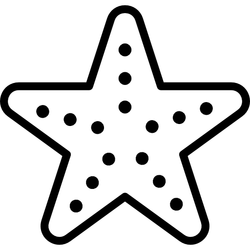 stelle marine con puntini  icona