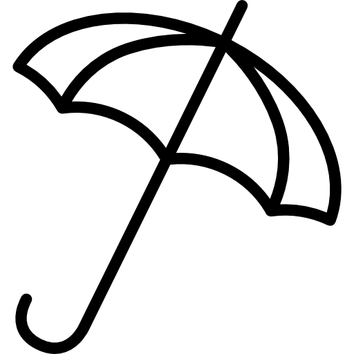 Inclined Open Umbrella  icon