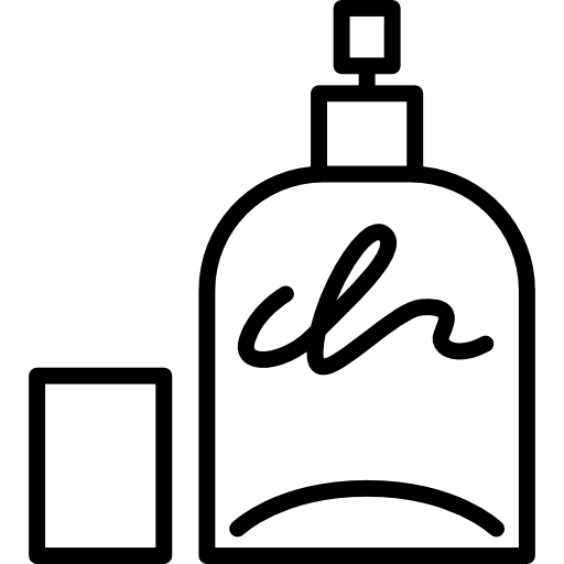 bottiglia di profumo con coperchio  icona