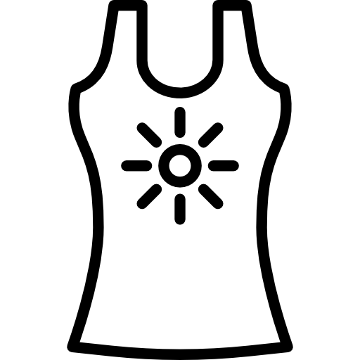 camisa feminina com sol  Ícone