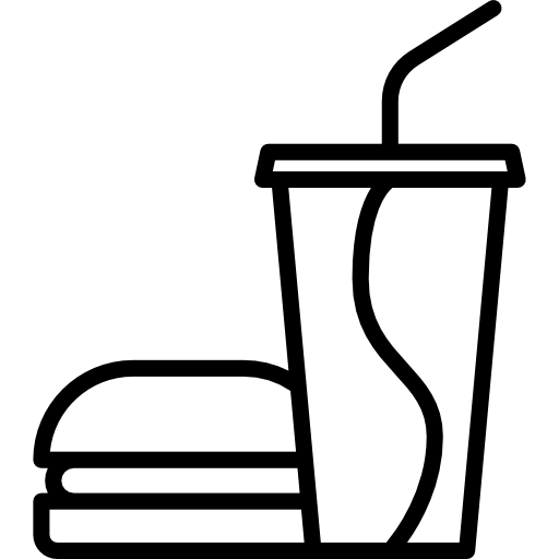 hambuger con refresco  icono