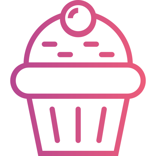 cupcake Smalllikeart Gradient icoon