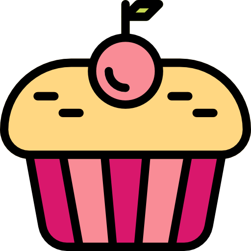 cupcake Smalllikeart Lineal Color icon