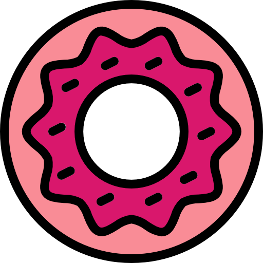 Donut Smalllikeart Lineal Color icon
