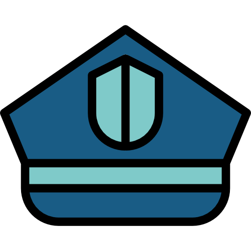 berretto della polizia Smalllikeart Lineal Color icona