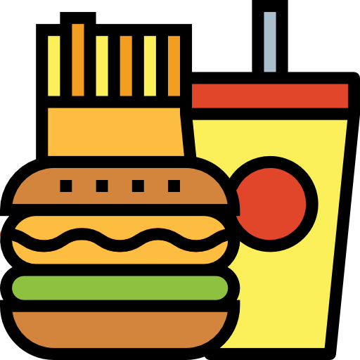 fast food Smalllikeart Lineal Color icona