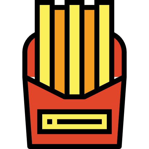 French fries Smalllikeart Lineal Color icon
