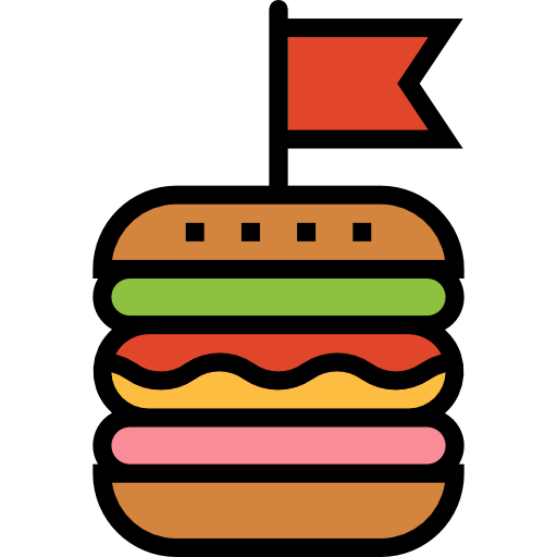 Burger Smalllikeart Lineal Color icon