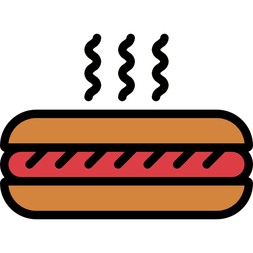 hot dog Smalllikeart Lineal Color ikona