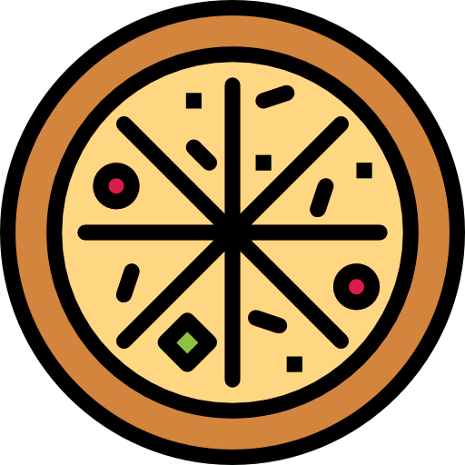 Pizza Smalllikeart Lineal Color icon