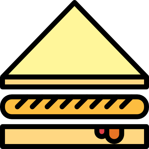 sandwich Smalllikeart Lineal Color icoon